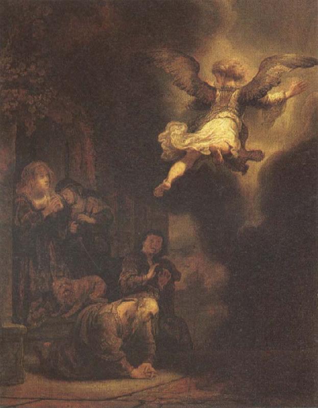 REMBRANDT Harmenszoon van Rijn The Angel Leaving Tobias and His Family Sweden oil painting art
